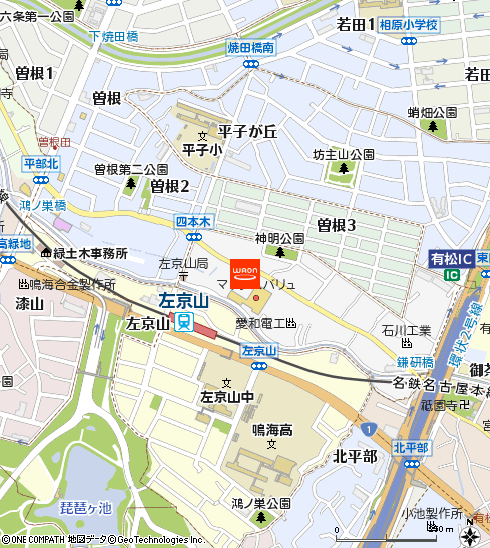マックスバリュ左京山店付近の地図